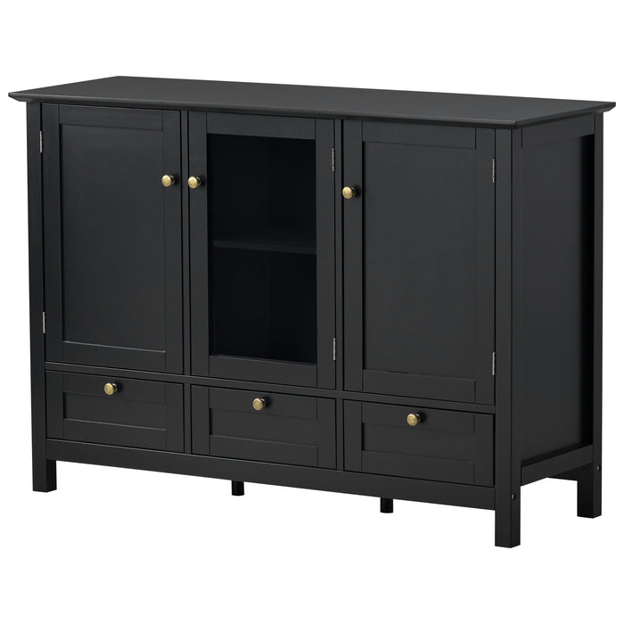 Modern Console Table for Living Room Dining Room - Black