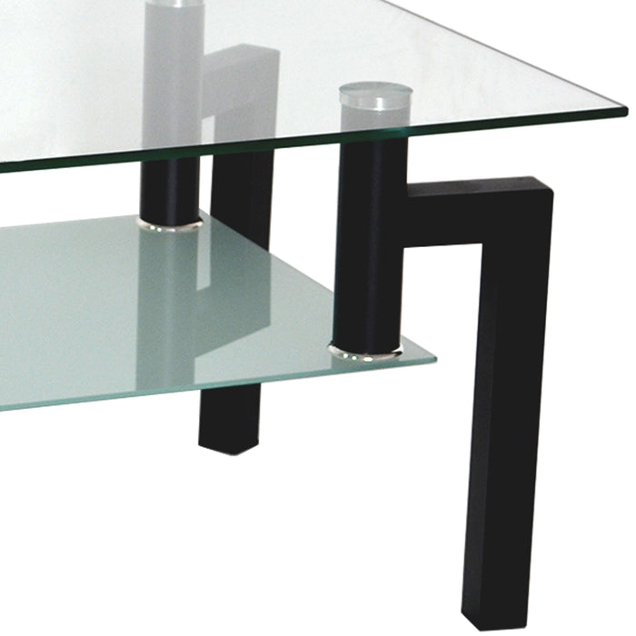 Rectangle Black Glass Coffee Table