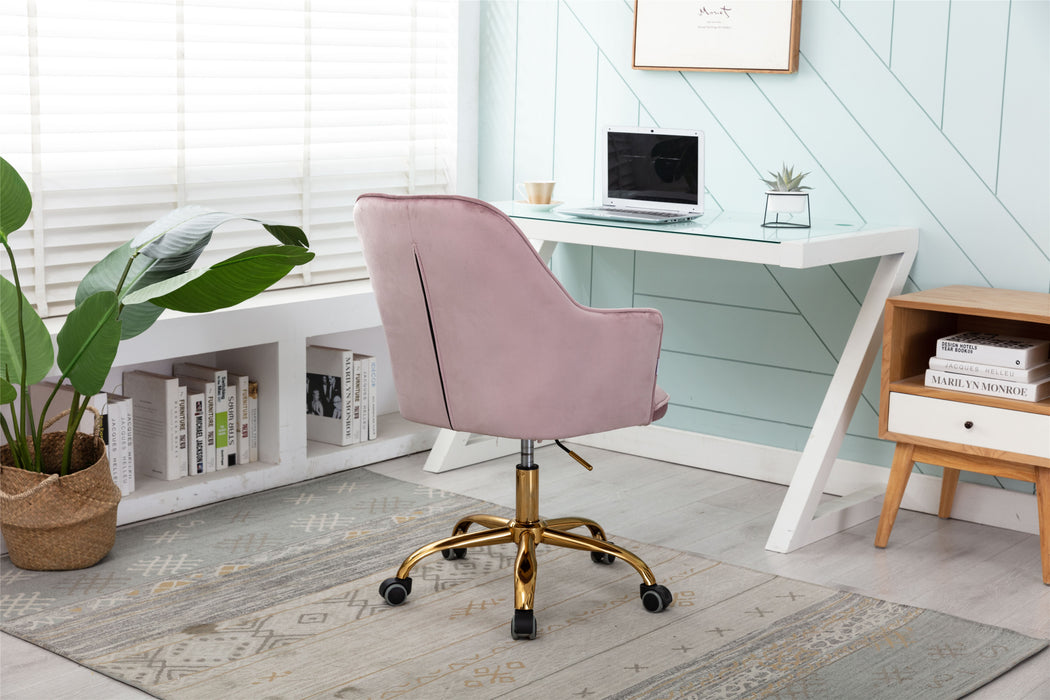  Modern Leisure Office Chair - Light Pink