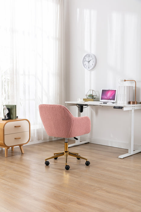 Modern Teddy Fabric Home Office Chair - Pink