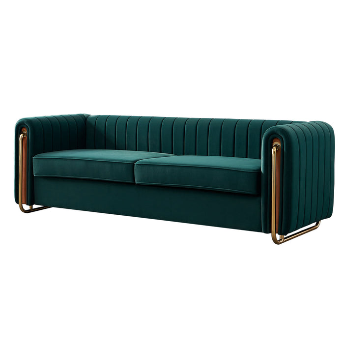 Modern velvet sofa - Green