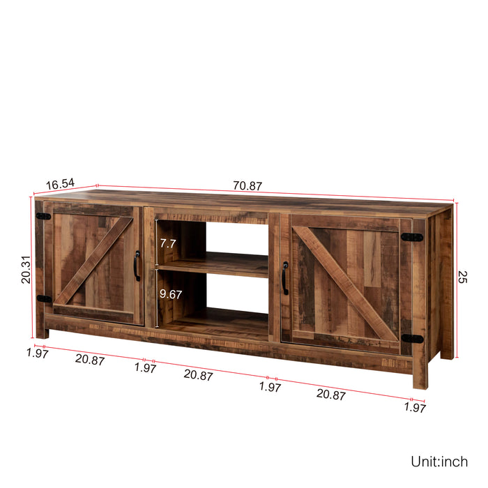 Farmhouse TV Stand with Storage