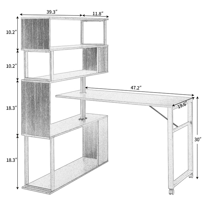 Home Office Computer Desk L-Shaped Corner Table