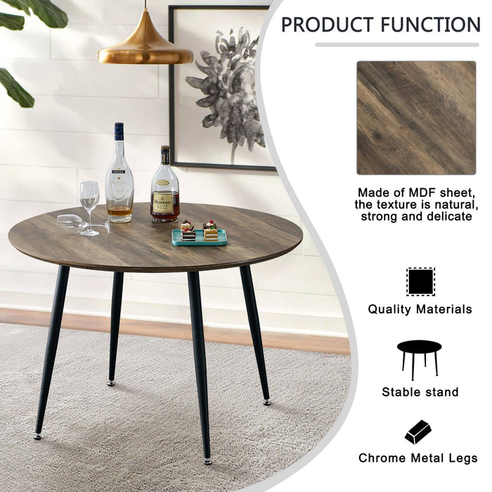 Modern simplicity roundI Imitation wood grain  dining table