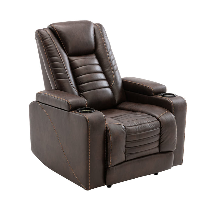 Orisfur. Power Motion Recliner w/Adjustable Headrest