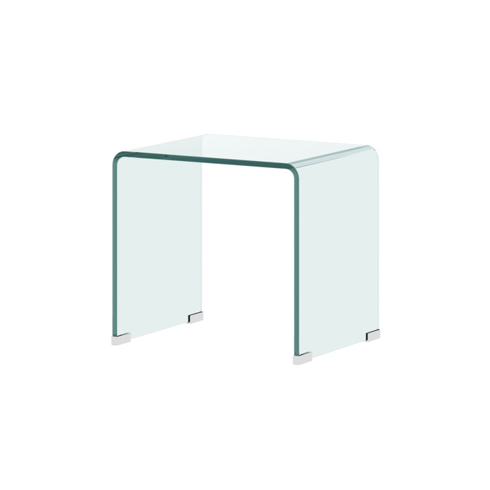 Whole Tempered Glass End Table Transparent