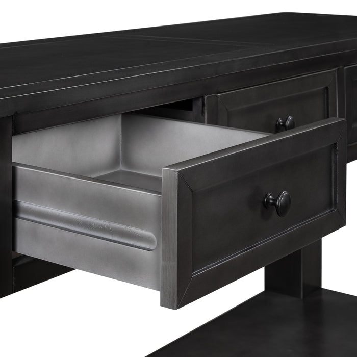 Modern Console Table for Living Room - Black