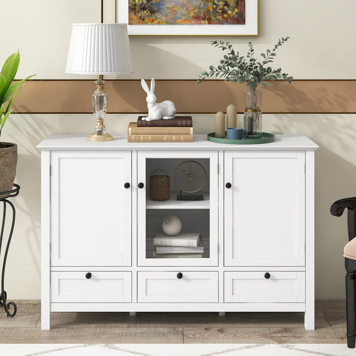 Modern Console Table for Living Room Dining Room - White