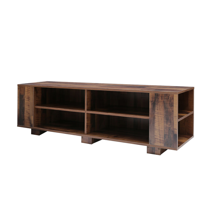 Mid-Century Modern Entertainment Center, Tvstand Upto 65' - Brown