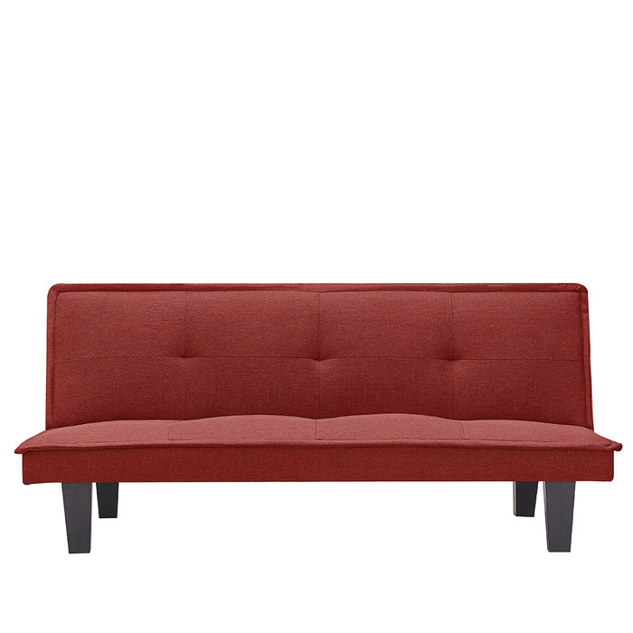 Modern Fabric Futon Sofa（RED ）