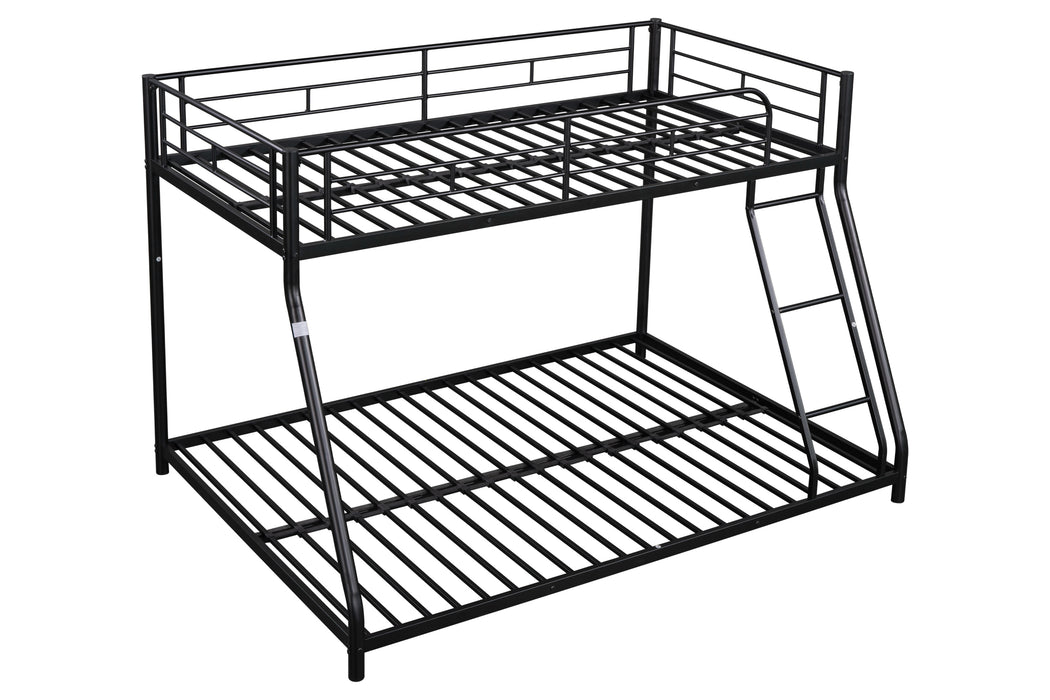 Twin over Full Metal Bunk Bed - Black