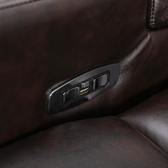 Power Motion Recliner with USB Charging Port and Hidden Arm Storage