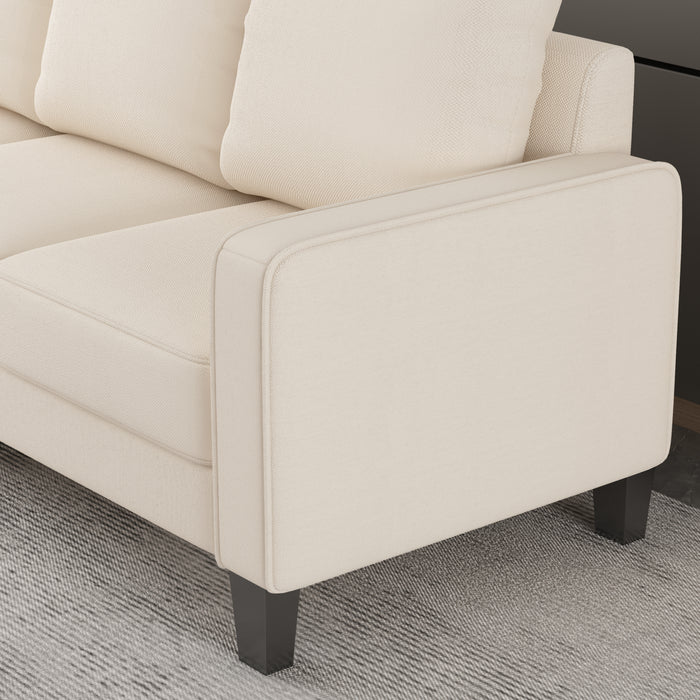 Modern Living Room Furniture Sofa - Beige Fabric