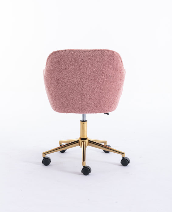 Modern Teddy Fabric Home Office Chair - Pink