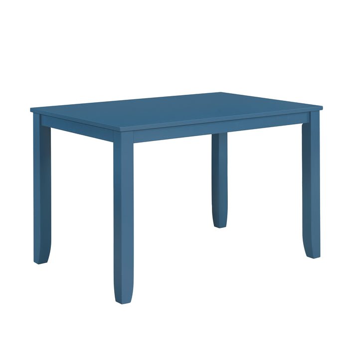 5-Piece Rustic Minimalist Wood  Dining Table Set - Blue