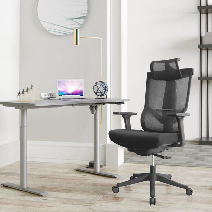 Excusive office chair with headrest and 2D armrest