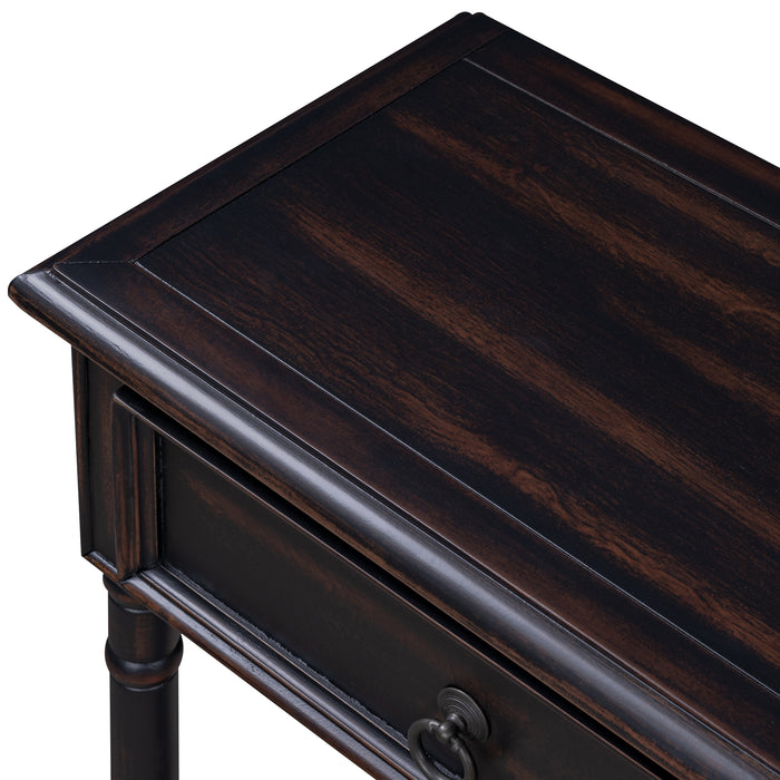 Console Table  with Drawers - Espresso