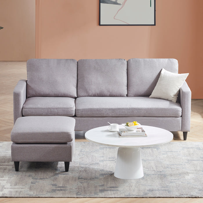 Reversible Sectional Sofa with Handy Side Pocke