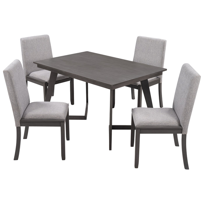 5-Piece Dining Set - Gray