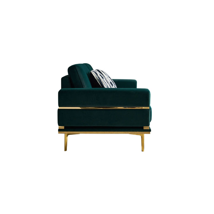 Modern Velvet Sofa - Green