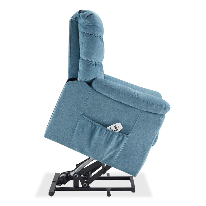 Power Lift Chair with Adjustable Massage and Heating System -Blue