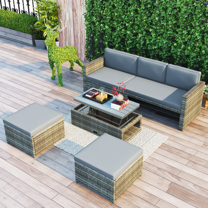 4-piece Outdoor Patio Set - Gray