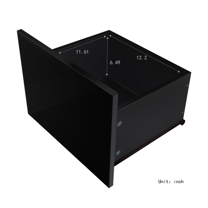 Black  TV Stand with LED Lights