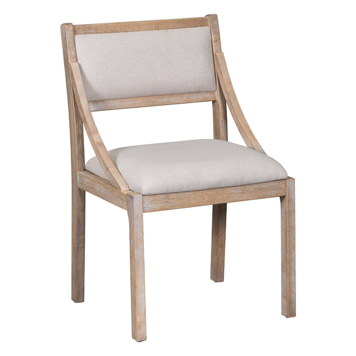 Retro Wood Dining Chairs Set of 2 (Natural Wood Wash)