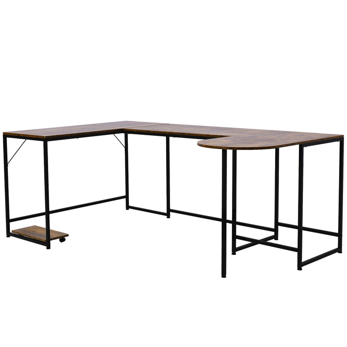 U-shaped Computer Desk  (Brown)