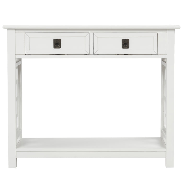 Entryway Accent Sofa Table - White