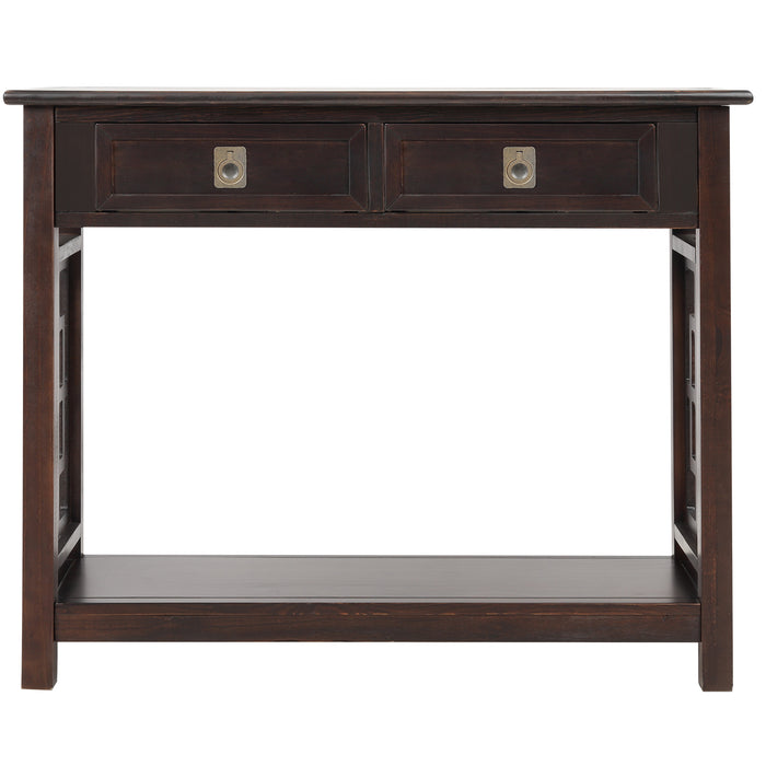 Entryway Accent Sofa Table (Espresso)