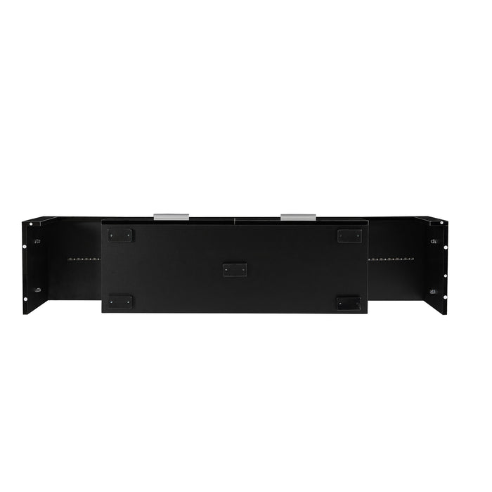 Black morden TV Stand with LED Lights - Black