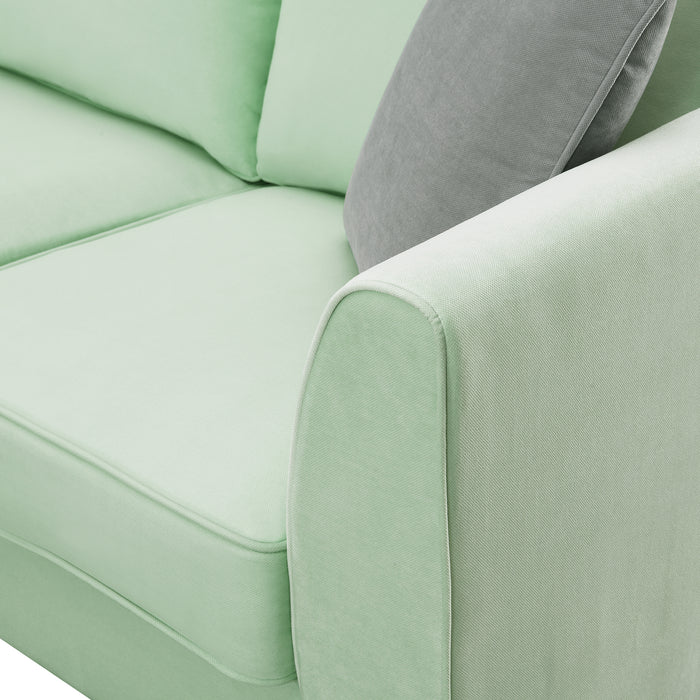 7 Seats Modular Sectional Sofa with Ottoman-Green