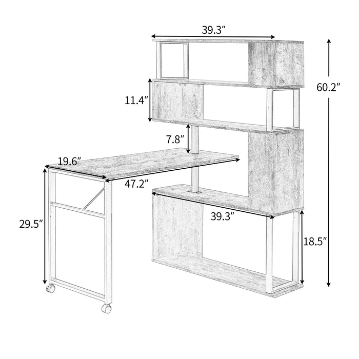 Home Office Computer Desk L-Shaped Corner Table