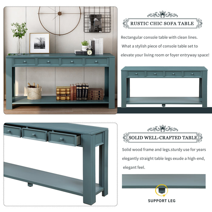 Console Table - Dark Blue