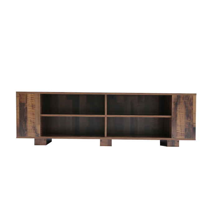 Mid-Century Modern Entertainment Center, Tvstand Upto 65' - Brown