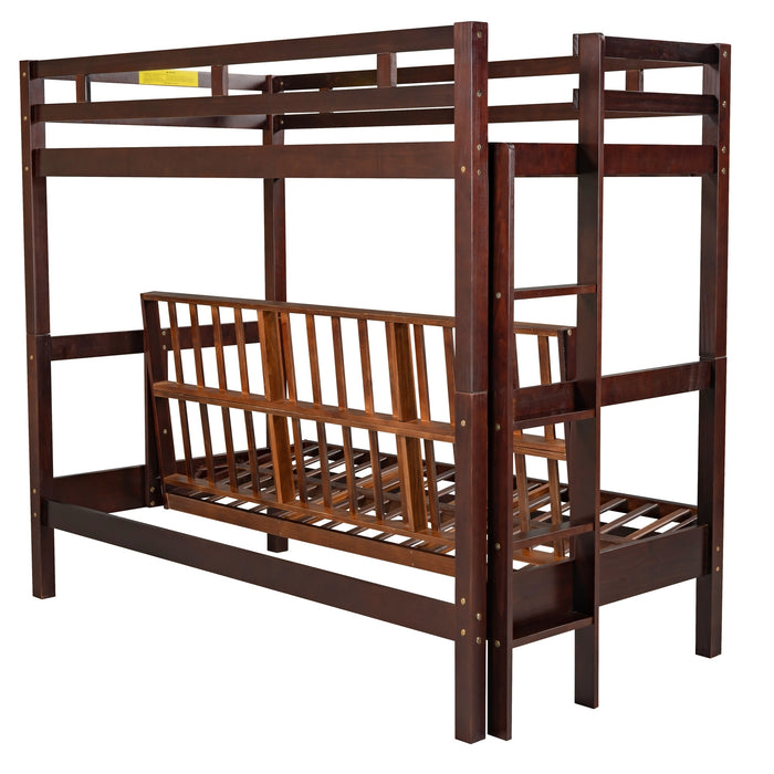 Twin over Full Bunk Bed - Espresso