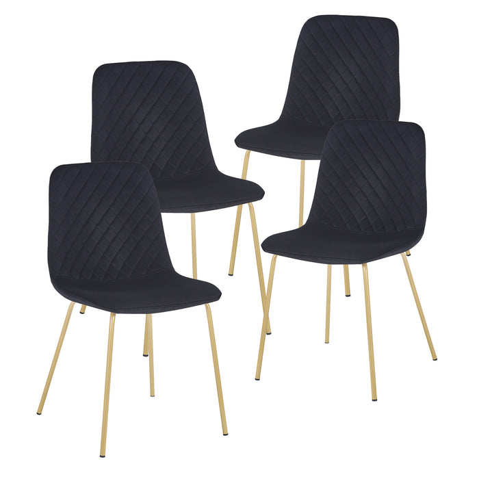 Dining chair  set of 4 PCS（BLACK）