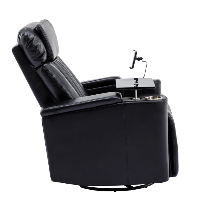 270° Power Swivel Rocker Recliner,Black