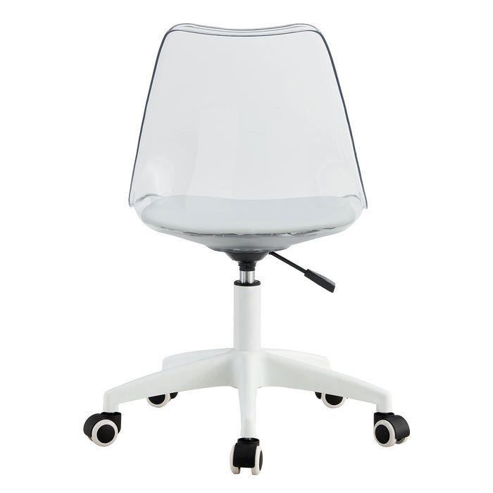 Modern Home Office Desk Chairs, Adjustable 360 °Swivel - Transparent Color