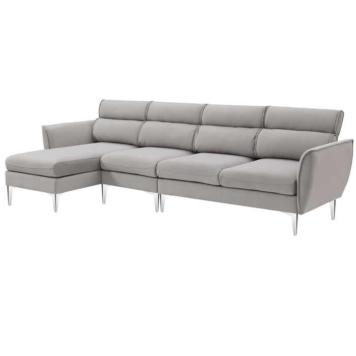 Convertible L Shape Sectional Sofa - Gray