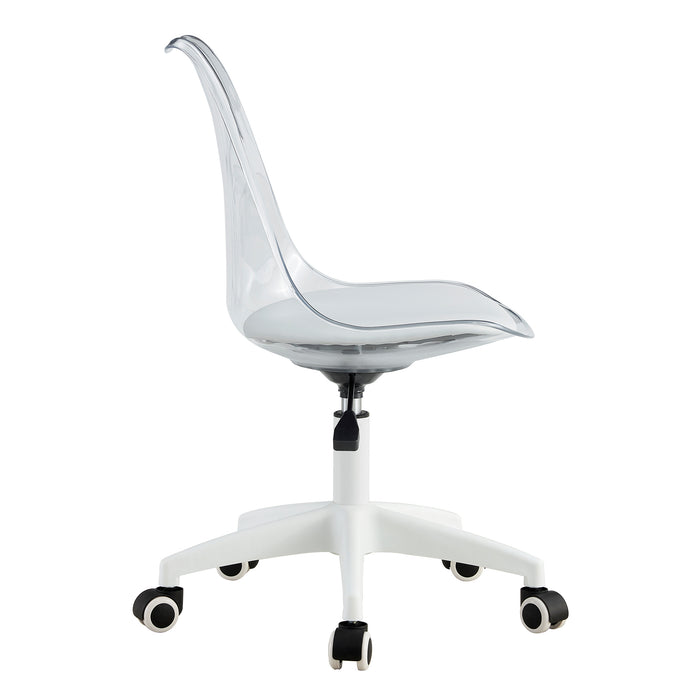 Modern Home Office Desk Chairs, Adjustable 360 °Swivel - Transparent Color