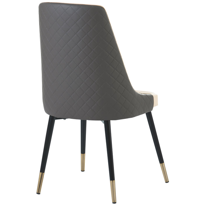 Dining Chairs Set of 2, PU Leather (Gray)