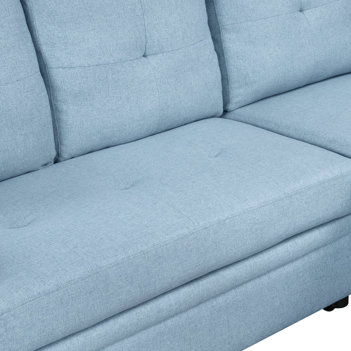 Modern Pull Out Sofa Bed - Blue