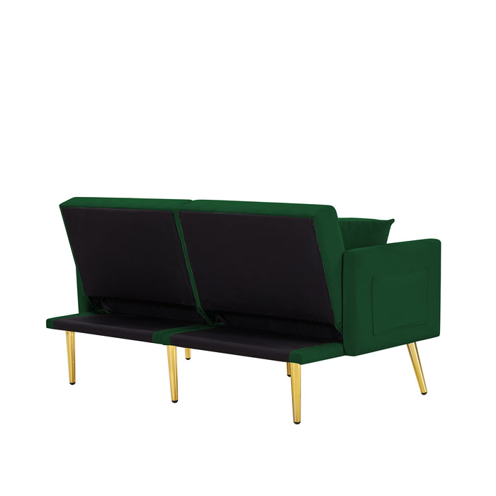 Velvet Sofa Bed - GREEN