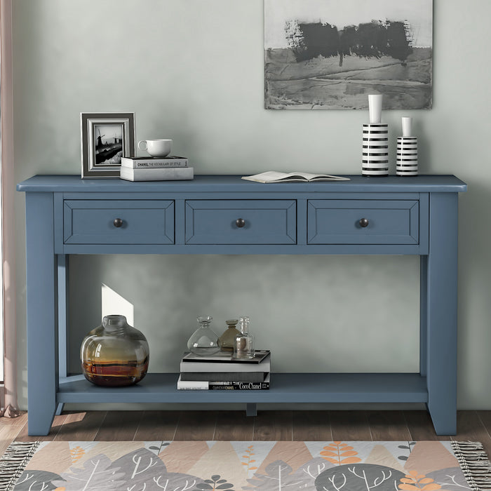 Modern Console Table for Living Room - Blue