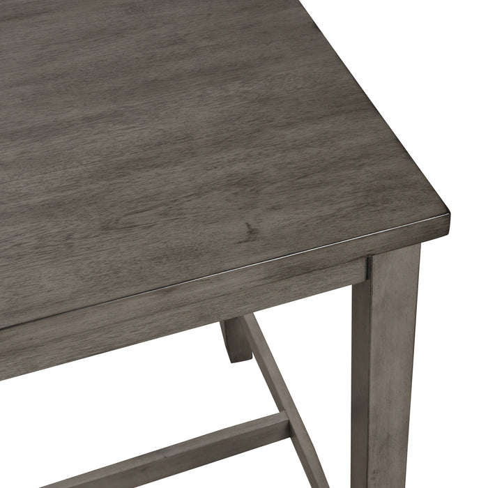 3-Piece Dining Table with Padded Stools - Dark Gray