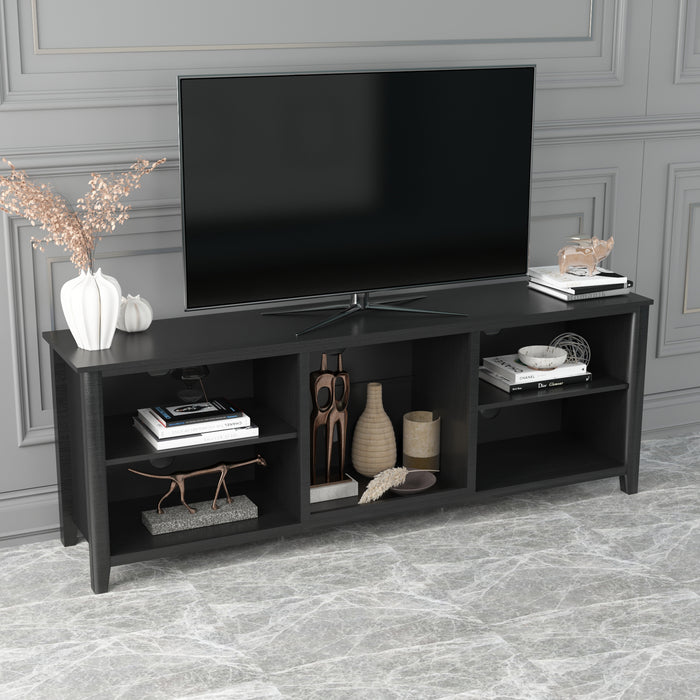 TV Stand Storage Media Console Entertainment Center - Tradition Black