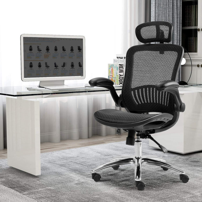 Office Chair - Ergonomic Mesh Chair  (Black)