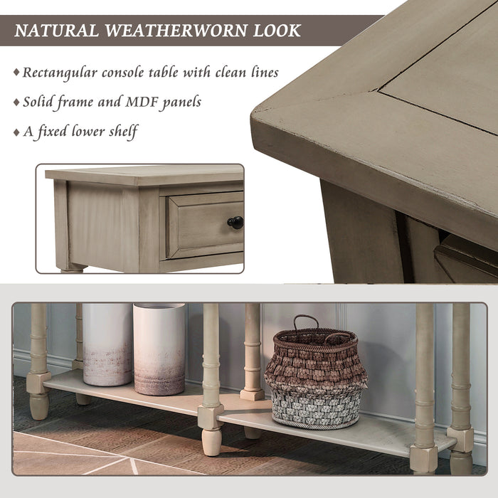 Console Table - Brown Wash